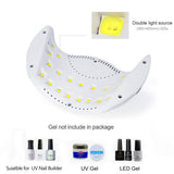 Gel UV LED Nail Lamp,LKE Nail Dryer 40W Gel Nail Polish UV LED Light with 3 Timers Professional for Nail Art Tools Accessories White