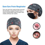 QBA Working Cap with Button Long Hair, Adjustable Working Hat Sweatband Cotton