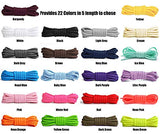 Handshop Half Round Shoelaces 1/4" - Oval Shoe Laces Replacements For Sneakers