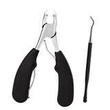 Precision Toenail Clippers for Thick or Ingrown Toenails, Sharp Stainless Steel Nail Cutter, Best Nail Clipper & Pedicure Tool for Seniors (Black/Roud)