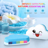 Rainbow Bath Bombs Gift Set, Ribivaul Handmade Bath Bombs with Natural Ingredients