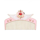 Christmas Gift Sailor Moon Makeup Comb Hair Brush Girls Hairbrush Hair Comb Girls Hairdresser (Red Heart)