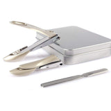 Nail Clippers Set- Sharp Cutting Edges for Thick Nails - No Splash Nail Clippers with Nail File, Bionics Design Fingernail&Toenail Clippers Set for Men and Women, (Small and Big) (Champagne 3PCS)
