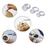 Pigment Rings - Yuelong 300PCS Tattoo Rings Cups Disposable Makeup Rings Tattoo Glue Holder, Tattoo Ink Ring Adhesive Makeup Glue Ring Plastic Nail Art Eyelash Extension Rings(Large)