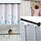 TEECK Shower Curtain Rod, 26-39 Inch Adjustable Tension Spring, Shower Rod, Premium