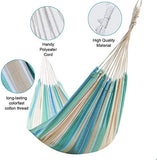 Brazilian Hammock Canvas Hammock Portable Blue Hammock with Carry Bag