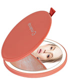 Travel Mirror,Lighted Makeup Mirror,Compact Mirror with Light,Rechargeable,Touch Switch,Brightness Adjustable,Can Fix to Anywhere,Personal Mirror Collection,Gift for Daughter Schoolmate Teacher