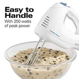 Hamilton Beach 6-Speed Electric Hand Mixer, Beaters and Whisk, with Snap-On Storage