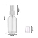 2oz Small Glass Spray Bottles for Essential Oils, Empty Clear Fine Mist Spray Bottle 16 Pack