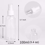 (36 PCS)3.4oz/ 100ml Plastic Clear Spray Bottles,Refillable Fine Mist Sprayer Bottles Makeup Cosmetic Atomizers Empty Small Spray Bottle Container for Essential Oils, Travel, Perfum,36PCS