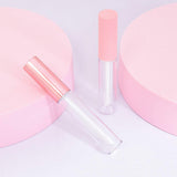 RONRONS 15 Pieces 10ml Empty Refillable Lip Gloss Bottle Tube with Pink Lid Clear Lip Balm Bottle Containers Tubes Cosmetics Sample Vials for Eyelashes Growth Oil, Makeup DIY Set