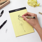 Narrow Ruled 5 x 8-Inch Writing Pad - Canary (50 Sheet Paper Pads, 12 pack)