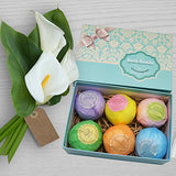 Bath Bombs Ultra Lux Gift Set - 6 XXL Fizzies with Natural Dead Sea Salt Cocoa