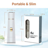 Facial Hair Removal for Women 4 in 1 Hair Removal Waterproof Painless Lady Grooming Kit With Facial Shaver, Body Shaver, Nose Hair and Eyebrow Trimmer with USB Charge (White)