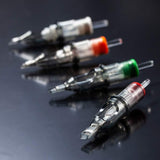 EZTAT2 New Revolution Tattoo Needle Cartridges 7RM #10 Bugpin Curved Magnum Long Taper 20Pcs for Rotary Tattoo Machine Supply