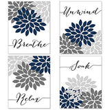 Relax Soak Unwind Breathe Bathroom Wall Decor, Bathroom Wall Art, Farmhouse Bathroom