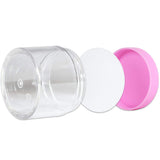 Beauticom 60 Grams/60 ML (2 Oz) Round Clear Leak Proof Plastic Container Jars with Pink Lids for Travel Storage Makeup Cosmetic Lotion Scrubs Creams Oils Salves Ointments (12 Jars)