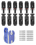 BougeRV 12 PCS Solar Connectors with Spanners Solar Panel Cable Connectors 6 Pairs