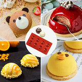 2PCS Silicone Mold For Chocolate, Cake, Jelly, Pudding, Handmade Soap, BPA Free Cupcake Baking Pan （8 Holes ）