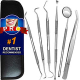 Dental Tools, 6 Pack Teeth Cleaning Tools Stainless Steel Dental Scraper Tooth Pick