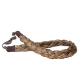 DIGUAN 3 Strands Synthetic Hair Braided Headband Classic Chunky Wide Plaited Braids Elastic Stretch Hairpiece Women Girl Beauty accessory,55g/2oz (Caramel Brown)