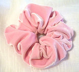 Pink Velvet Hair Scrunchy-Large - Pink velvet Hair Scrunchies- Hair Scrunchies for Women- Christmas gift- Made in the USA - 6 Month Warranty