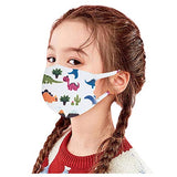 12pcs Kids Reusable Face_Masks Washable Cute Cartoon Breathable Seamless