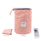 INVODA Travel Cosmetic Bags 2 Packs Waterproof Makeup Bags Multifunctional Bucket Toiletry Bag Barrel Cases Bathroom Storage Carry Cases Toiletry Bags Collapsible and Portable Cosmetic Cases