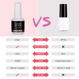 VOXURY Nail Art Foil Glue Gel for Flower Foil Stickers Set Nail Transfer Foil Kit Manicure DIY,2pcs 15ml Nail Foil Glue,20pcs Nail Stickers, UV LED Lamp Required