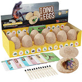 Dig a Dozen Dino Eggs Dig Kit - Easter Egg Toys for Kids - Break Open 12 Unique Large