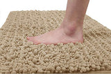 Yimobra Original Luxury Shaggy Bath Mat, 24 x 17 Inches, Soft and Cozy, Super Absorbent