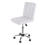 Computer Office Chair, Adjustable Height, Smooth Wheels,Padded Swivel Chair for Home Office Beauty Salon Spa, White