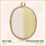 Premium Exfoliating Loofah Pad Body Scrubber, Made with Natural Egyptian Shower