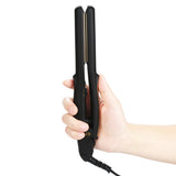 JINRI 2 in 1 Travel Hair Straightener and Curler Flat Iron Curling Iron with Adjustable Digital Temp,Dual Voltage,Silver