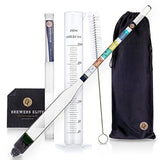 Brewer's Elite Hydrometer & Test Jar Combo, Hardcase, Bag, Brush & Cloth - Triple Scale