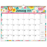 2021 Calendar - Wall Calendar 2021 with Foral Monthly Page, Jan 2021 - Dec 2021