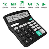 Helect Calculator, Standard Function Desktop Calculator, Black