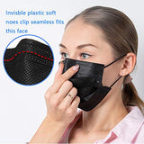 Face Mask Black, Disposable Face Masks, 3 Layer Design Protection Breathable