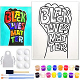 11 x 14 Canvas Painting Kit | Black Lives Matter Fist Pre Drawn Stretched Canvas Kit