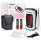 Pulse Oximeter Fingertip (Oximetro), ANKOVO Blood Oxygen Saturation Monitor