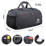 Canway Sports Gym Bag, Travel Duffel bag with Wet Pocket & Shoes Compartment