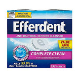 Efferdent Denture Cleanser Tablets, Complete Clean, Tablets, Multicolor, 252 Count