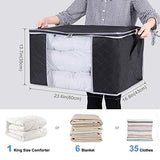 Lifewit Large Capacity Clothes Storage Bag Organizer with Reinforced Handle Thick Fabric