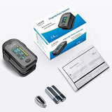 Pulse Oximeter Fingertip, Blood Oxygen Saturation Monitor for Pulse Rate, Heart Rate