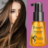 RtopR Moroccan Hair Essential Oil - Prevent Hair Loss, Hair Care Essential Oil for Dry Damaged Hair Men and Women, Healthier Scalp Soft and Light Care for Damaged Hair, Giving Shine and Gloss