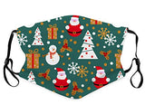 Kids Chirstmas Print Reusable Face Bandanas Cute Holiday Breathable Cloth Face