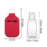 SUBANG 30 Pieces Empty Travel Size Bottle and Keychain Holders Set Include 15 Pieces 30 ML Flip Cap Containers Reusable Travel Bottles, 15 Pieces Keychain Bottle Holders,Multicolor Style