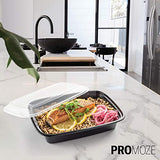 50-Pack Meal Prep Plastic Microwavable Food Containers For Meal Prepping With Lids