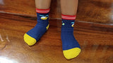 RATIVE Non Skid Anti Slip Slipper Cotton Crew Dress Socks With Grips