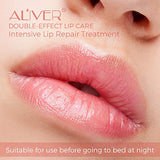 Aliver Natural Lip Scrub, Double Effect Exfoliator & Moisturizer Sleeping Mask Overnight,Hydrating Balm for Dry Chapped Lip Treatment (Strawberry)